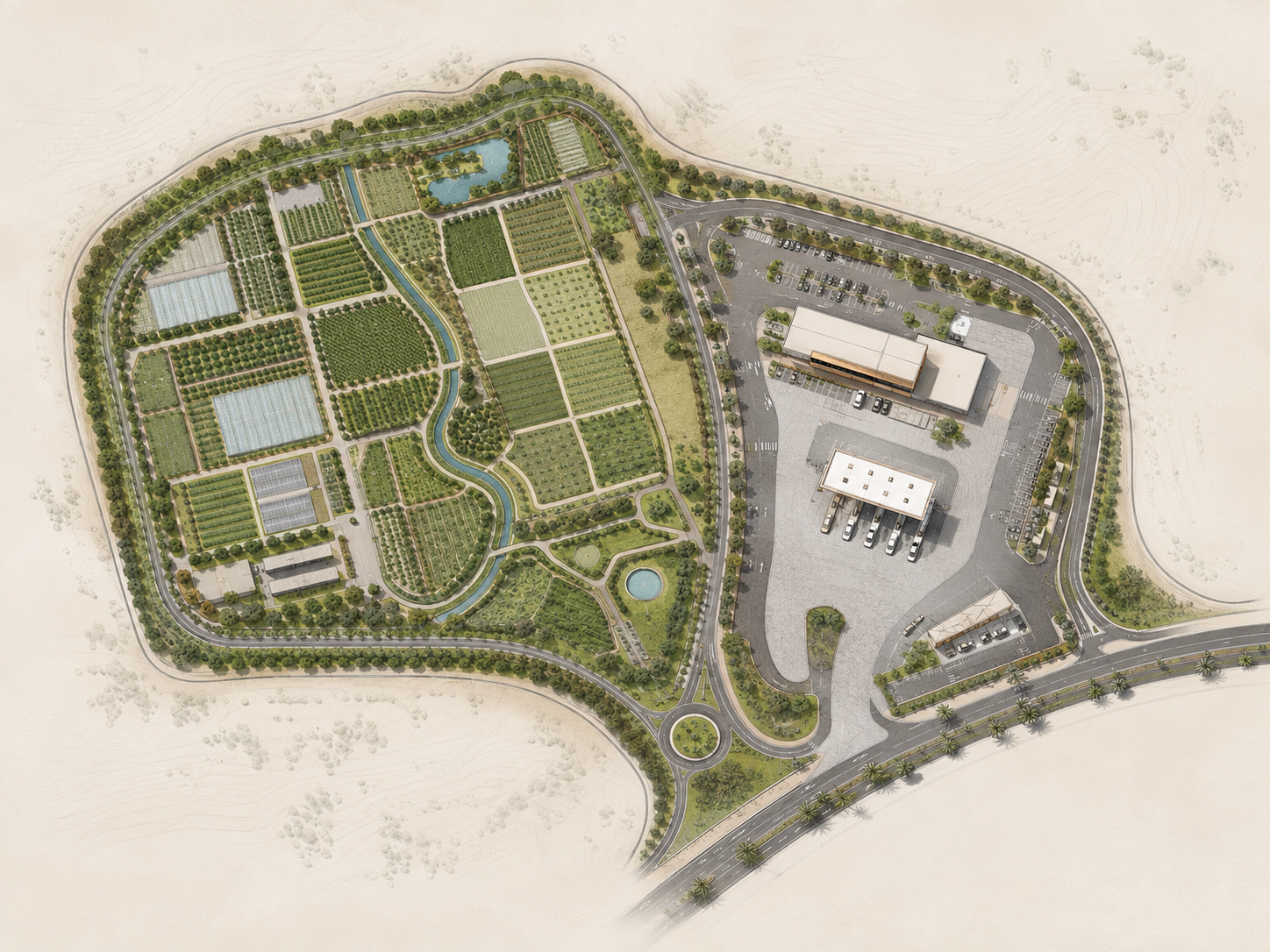 Future Land combined agricultural and commercial masterplan